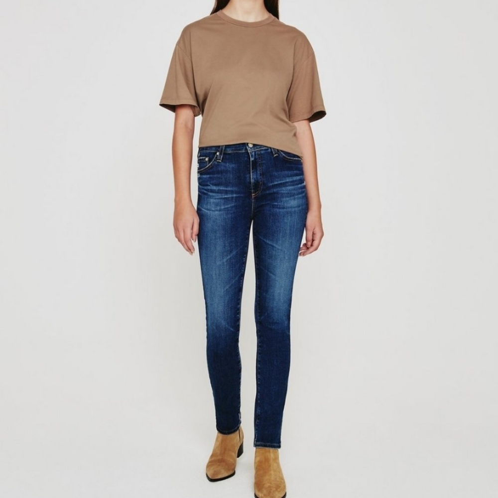 AG The Stevie Slim Straight Dark Wash Jeans- Size 25R